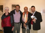 Thumbnail image of "At the opening of Meeting the Other, exhibiting Egyptian artists, February"