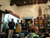 Thumbnail image of "Gathering the group at La Casa de Espiritus Alegres"