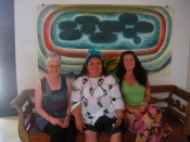 Thumbnail image of "At the studio party, Venice Printmaking Studio, with Melanie and friend"