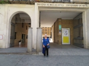 Thumbnail image of "Karen at the Faculty of Belle Artes, Univerisity of Seville, Spain"