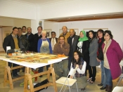 Thumbnail image of "The audience for Karen's demo at ArtZone, Cairo"
